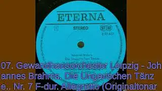 07  Gewandhausorchester Leipzig   Johannes Brahms  Die Ungarischen Tänze   Nr  7 F dur  Allegretto O