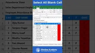 Select All Blank Cell in Excel #Excel #excelacademy #exceltips
