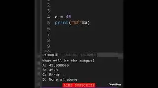 PYTHON QUIZ | output? 