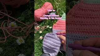 Crochet: Changing Colours, working in the Round #crochet #crocheting #colourchange