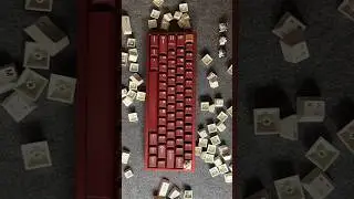Linworks Burgundy vibe check on Ciel60! #mechanicalkeyboard #keycaps #shorts