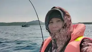 Наша первая рыбалка на симу , НА ТРОЛЛИНГ.