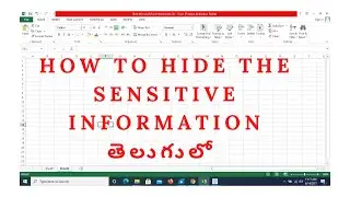 How to hide the sensitive information |How to mask the data| Excel Trick |Coding Tricks by Swetha