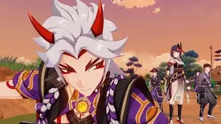 Itto meet Sara - Arataki Itto Character Demo JP - EN Sub