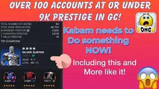 2k prestige accounts and tons of modders in GC, and Kabam running BG into the dirt w/ incompetence