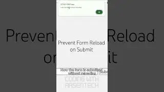 Prevent Form Reload on Submit! | JavaScript Fix