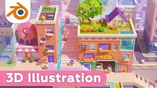 3D Illustration Blender | City in Blender