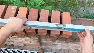 How to add a DENTAL COURSE to your Parapet Brick Wall.  Finial Detailing with Tiles.