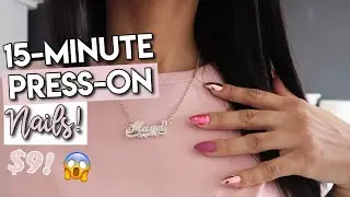 $9 PRESS-ON NAILS!! | How I get a "polished" look in 15 minutes at home! | Ardell "Nail Addict" Kit
