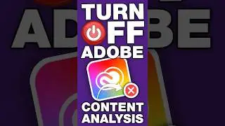 STOP ADOBE AI ✋️ Turn off content analysis! #Adobe #adobecreativecloud