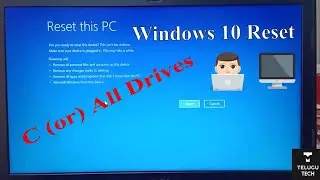 Reset your PC | Full Disks Cleanup | Telugutech by Shreyas | 