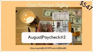 Cash Envelope Stuffing + Sinking Funds|August 2021|Paycheck #2|Single Mom