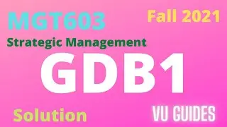 MGT603 GDB 1 Solution Fall2021 