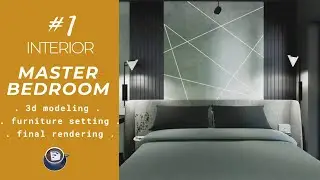 3D Interior Design l How to Set up Master Bedroom in Sketchup