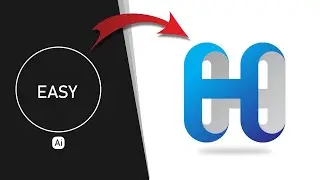 The Modern H Logo Design Super Easy | Techniques For Experts & Beginners   Adobe Illustrator