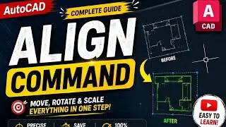 Align Command in AutoCAD | Move, Rotate & Scale in One Command🔥