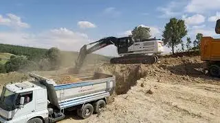Hidromek 310LC ve Sumitomo SH350 Ekskavatörler Hafriyat Yüklüyor