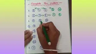 Complete the Pattern || Mathematics Worksheet || Class 1 #worksheet #math #complete #pattern #number