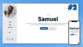Responsive website with fixed side navigation ||  Designing in XD