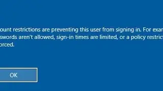Account restrictions are preventing this user from signing in