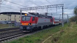 ЭП20-067 с двухэтажным поездом №738 Москва-Воронеж.