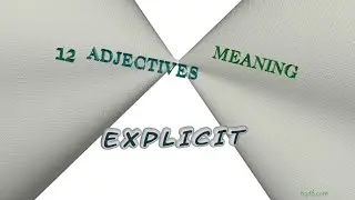 explicit - 15 adjectives meaning explicit (sentence examples)