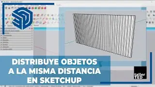 Distribuye objetos en SketchUp de forma automática y a la misma distancia (SketchUp tips)