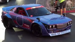 Pandem Boss Aero Rocket Bunny FD3S RX7 Leaving SEMA
