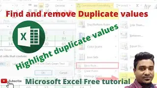 Find and highlight duplicate values Conditional formatting in Excel || BASAR360XL