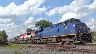 6 Years Ago today... Train 56E with N&W Heritage / FEC / GECX Lash-Up + NS 7220 SD80MAC Leading 23N