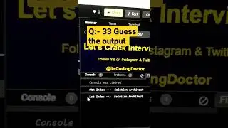 Guess the output - Javascript Interview Questions #developer #coding #javascriptinterview #reactjs