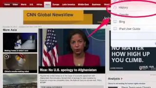 To view browing history on an iPad in Safari