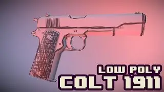 low poly colt 1911 speed modeling