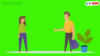 Man - women conversation, Character animation- 2D animated, 