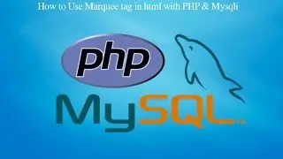 How to Use Marquee tag in html with PHP & Mysqli