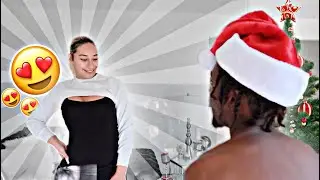 MY GIRLFRIEND'S REACTION TO ME WALKING AROUND IN A SANTA HAT... | Saucy and Honey Vlogmas Day 19