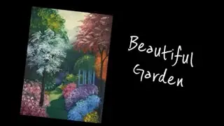 Easy Acrylic/Step by step/Tutorials for beginners/Beautiful Garden-Finding Joys