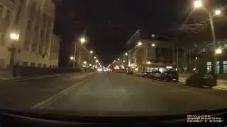 Автобус Башавтотранс по встречке на Ленина г.Уфа 26.10.2014