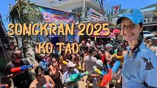 Water Madness on the Best Island in Thailand. Thai New Year in Koh Tao