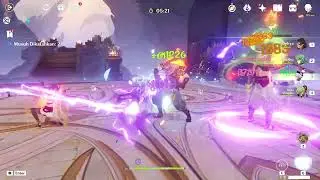 Genshin impact Keyboard only Fight (No Mouse / No Normal Attack)