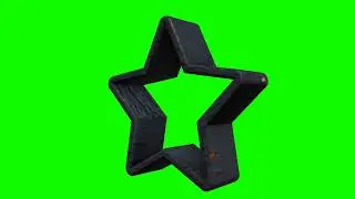 FREE HD Green Screen 3D METAL STAR ANIMATION
