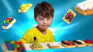 Ali Akel macht Waffeln 🧇 Cooking Waffles 🧇 Готовим вафли для детей с разными начинками