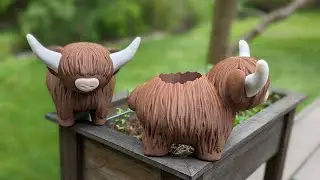 Highland Cow Planter Timelapse - Bambu X1C with AMS