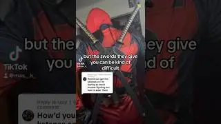 Putting on Deadpool’s Katanas from Spirit Halloween! #deadpool #spirithalloween2024 #deadpoolcostume
