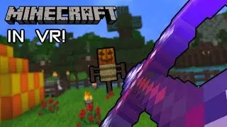 Showing around my Minecraft base in VR - Minecraft Vivecraft Mod