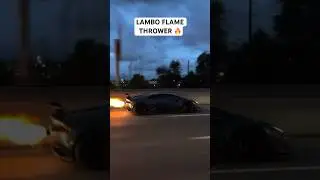 LAMBO FLAME THROWER 🔥 #cars #supercars #youtubeshorts #lamborghini
