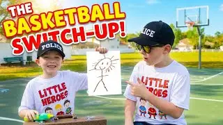 Little Heroes Ryan and Smalls Play Basketball at the park