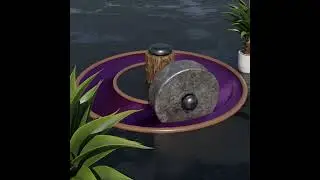 3D Animated Ancient Wheat Grinder Animation in Blender, using Dynamic Paint