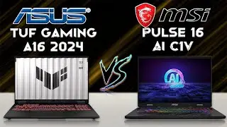 Asus Tuf Gaming A16 2024 vs Msi Pulse 16 Ai C1V | Best AI Gaming Laptops 2024 | Tech compare