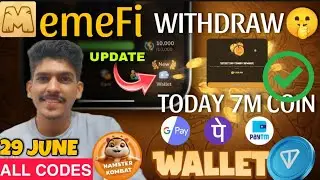 MemeFi 29 June Daily Combo All Level 💯 | Secret TAP Today | Hamster Kombat new update Withdrawal OEX